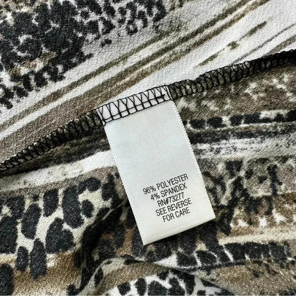 Dana Buchman Women’s Summer Dress Lg Brown Black White Sleeveless Unlined NWT - Picture 8 of 11